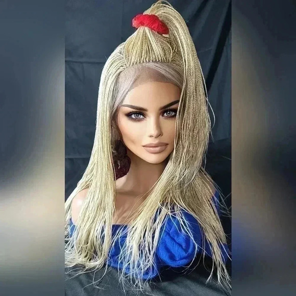 Stunning Style Revolution: 100% Handmade Micro Millions Braided Full Lace Wigs". - Picture 1 of 17